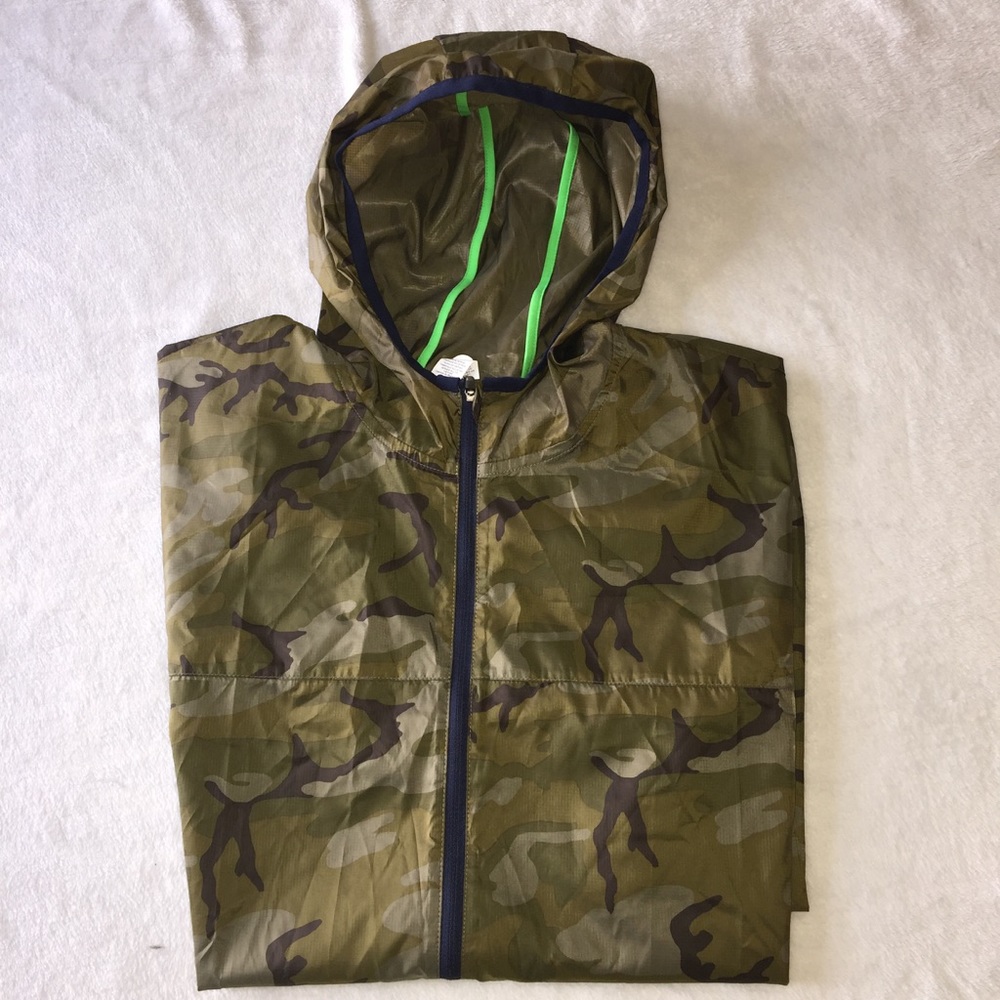 New Balance J. Crew Camouflage Windbreaker XL.